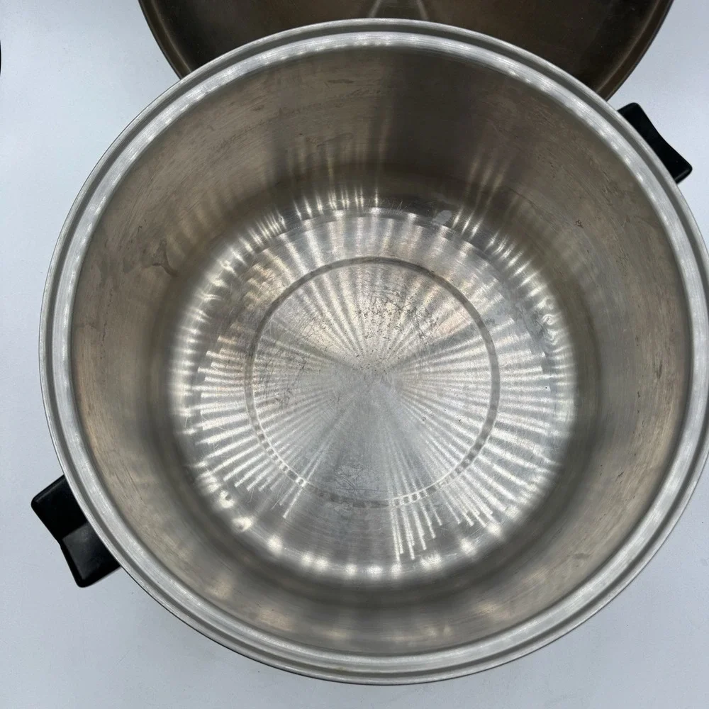 Vtg SEARS HEAT CORE Stainless Steel 10 Qt Stock Canning Pot WITH Lid USA Made